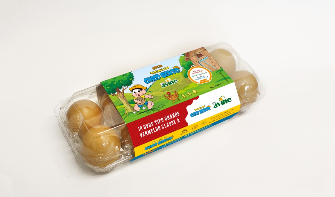 Avine - Ovos Turma do Chico Bento - Mockup Embalagem